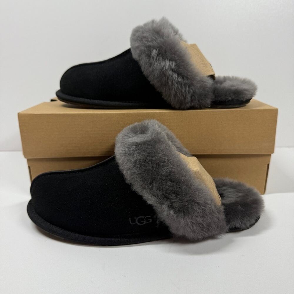 NIB UGG Women's Scuffette II Black & Grey Size 8 - Picture 2 of 8